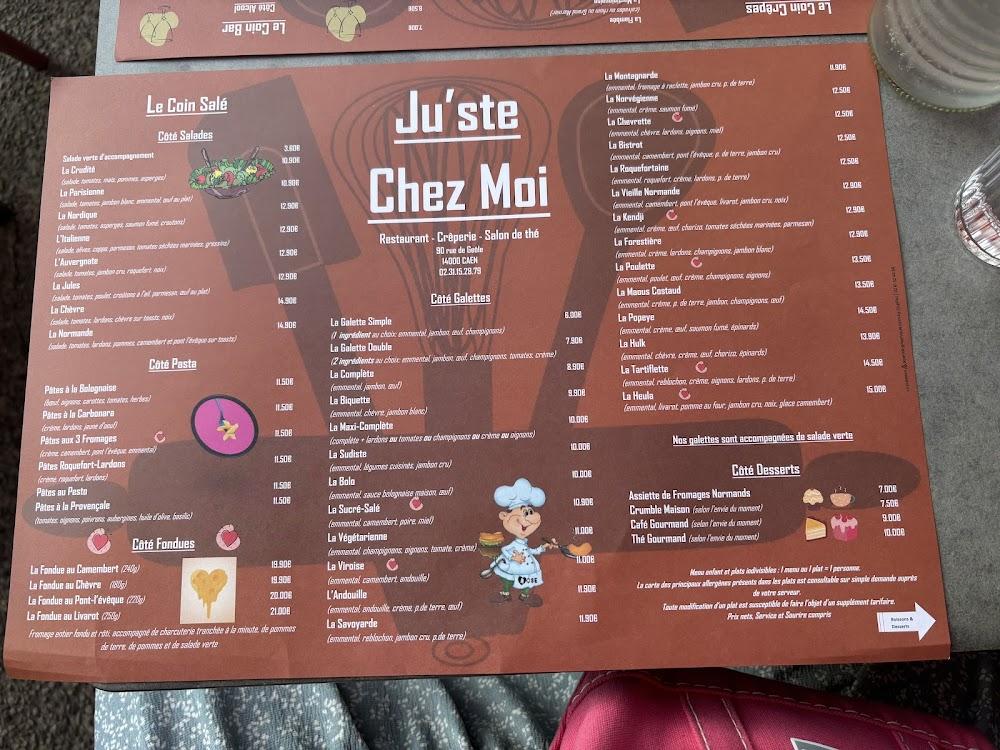Ju'ste Chez Moi - Menu Image 4